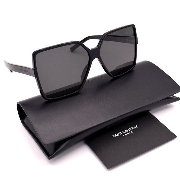 Saint Laurent Accessories - NEW SAINT LAURENT SL232 BETTY BLACK GREY AUTHENTIC SUNGLASSES 63-13 W/CASE